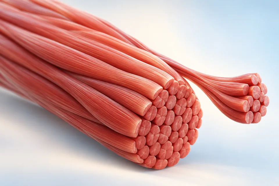 Representación conceptual de haces musculares.